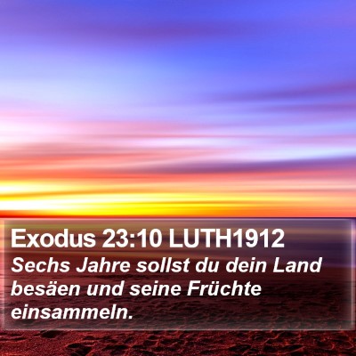 Exodus 23:10 LUTH1912 Bible Verse Image