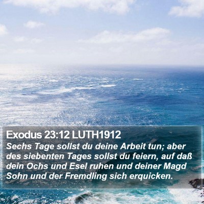 Exodus 23:12 LUTH1912 Bible Verse Image