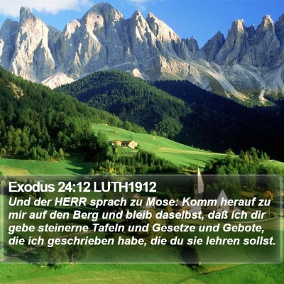 Exodus 24:12 LUTH1912 Bible Verse Image