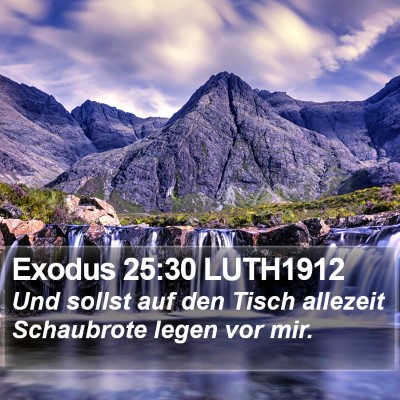 Exodus 25:30 LUTH1912 Bible Verse Image