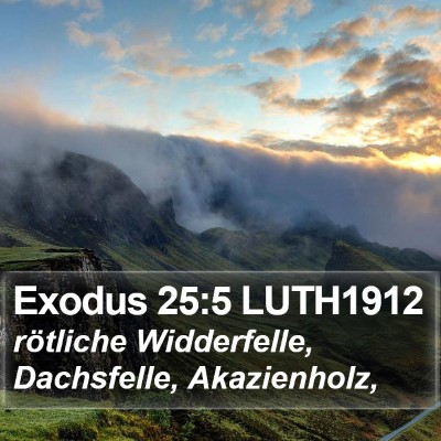 Exodus 25:5 LUTH1912 Bible Verse Image