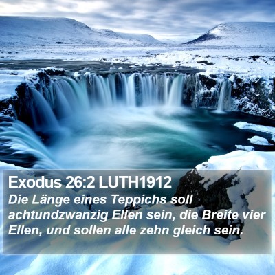 Exodus 26:2 LUTH1912 Bible Verse Image