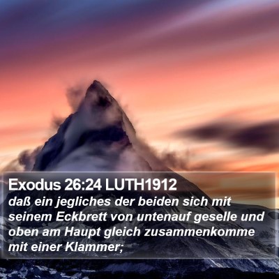 Exodus 26:24 LUTH1912 Bible Verse Image