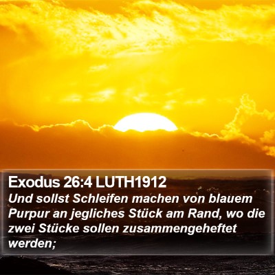 Exodus 26:4 LUTH1912 Bible Verse Image
