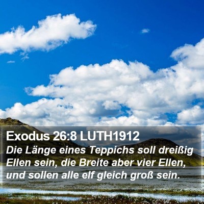 Exodus 26:8 LUTH1912 Bible Verse Image
