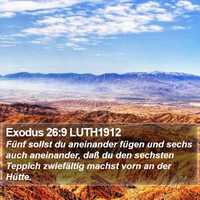 Exodus 26:9 LUTH1912 Bible Verse Image