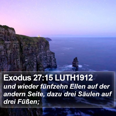 Exodus 27:15 LUTH1912 Bible Verse Image