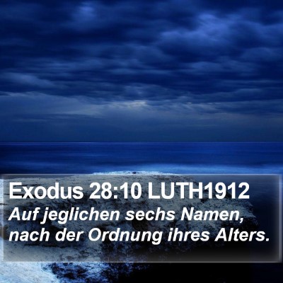 Exodus 28:10 LUTH1912 Bible Verse Image
