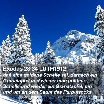 Exodus 28:34 LUTH1912 Bible Verse Image