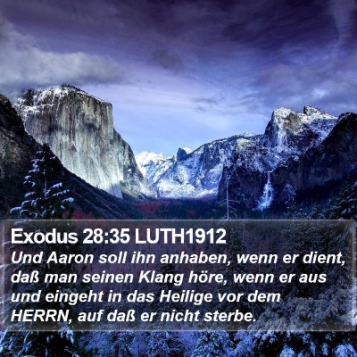 Exodus 28:35 LUTH1912 Bible Verse Image
