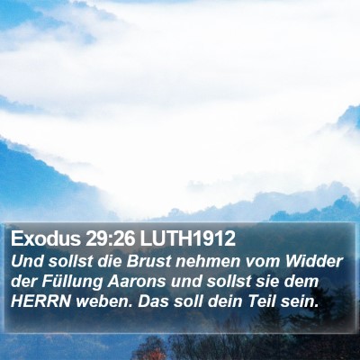 Exodus 29:26 LUTH1912 Bible Verse Image