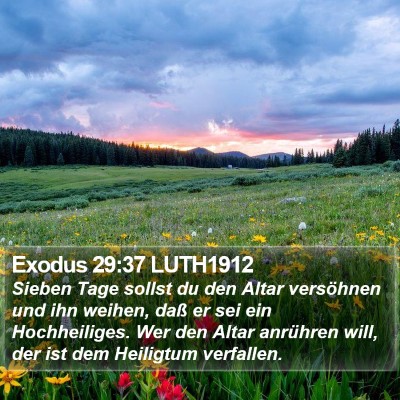 Exodus 29:37 LUTH1912 Bible Verse Image