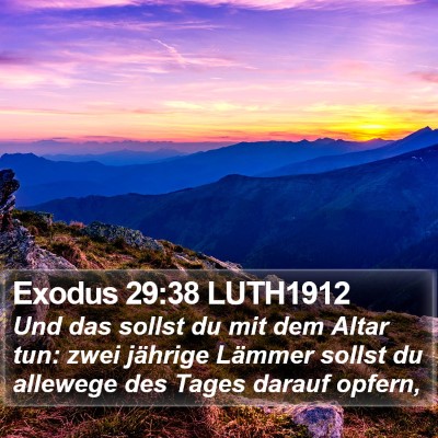 Exodus 29:38 LUTH1912 Bible Verse Image