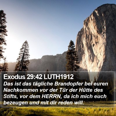 Exodus 29:42 LUTH1912 Bible Verse Image