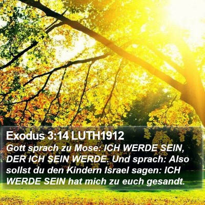 Exodus 3:14 LUTH1912 Bible Verse Image