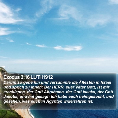Exodus 3:16 LUTH1912 Bible Verse Image