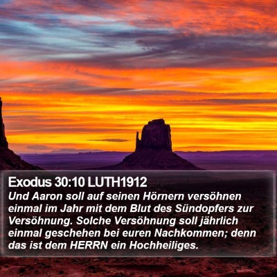 Exodus 30:10 LUTH1912 Bible Verse Image