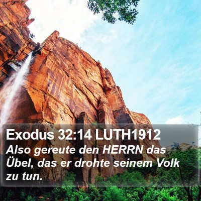 Exodus 32:14 LUTH1912 Bible Verse Image
