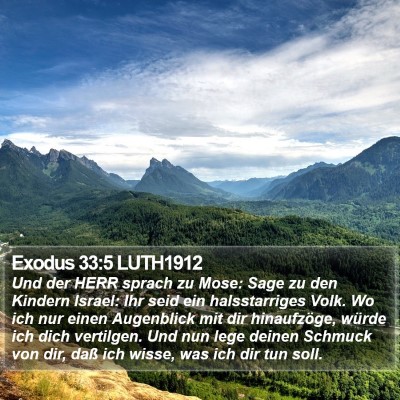 Exodus 33:5 LUTH1912 Bible Verse Image