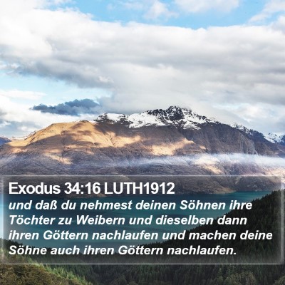 Exodus 34:16 LUTH1912 Bible Verse Image