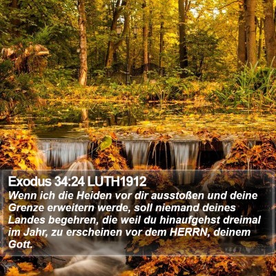 Exodus 34:24 LUTH1912 Bible Verse Image