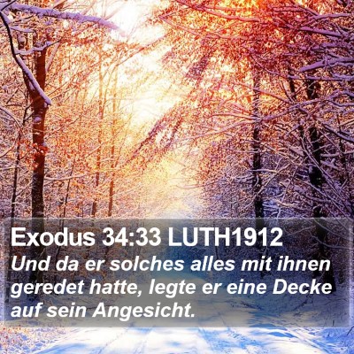 Exodus 34:33 LUTH1912 Bible Verse Image