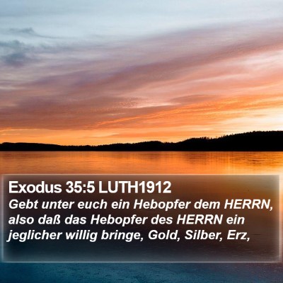 Exodus 35:5 LUTH1912 Bible Verse Image