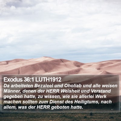 Exodus 36:1 LUTH1912 Bible Verse Image