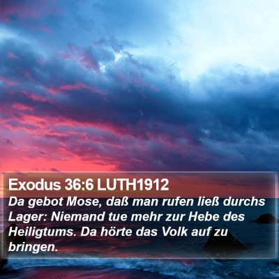 Exodus 36:6 LUTH1912 Bible Verse Image