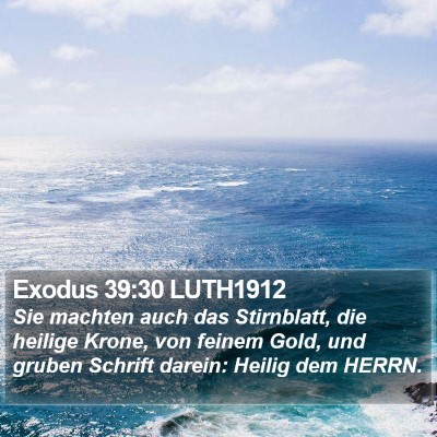 Exodus 39:30 LUTH1912 Bible Verse Image