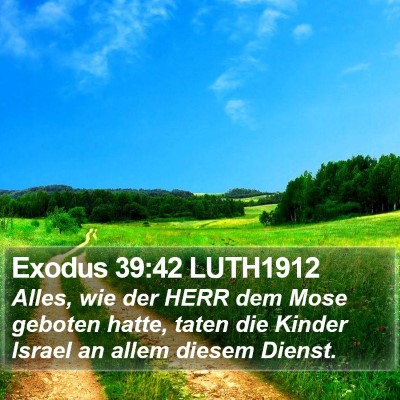 Exodus 39:42 LUTH1912 Bible Verse Image