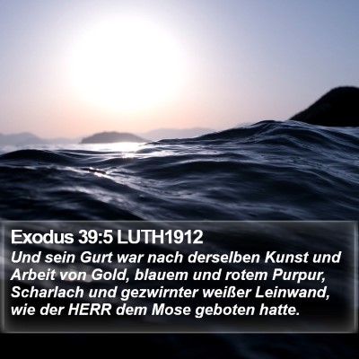 Exodus 39:5 LUTH1912 Bible Verse Image