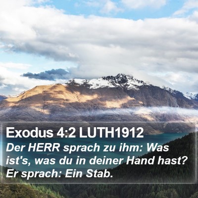 Exodus 4:2 LUTH1912 Bible Verse Image