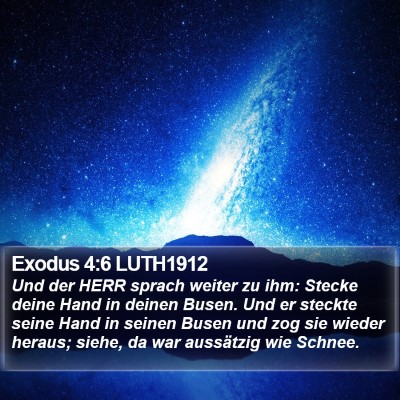 Exodus 4:6 LUTH1912 Bible Verse Image