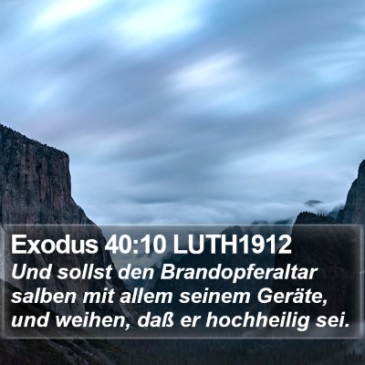 Exodus 40:10 LUTH1912 Bible Verse Image