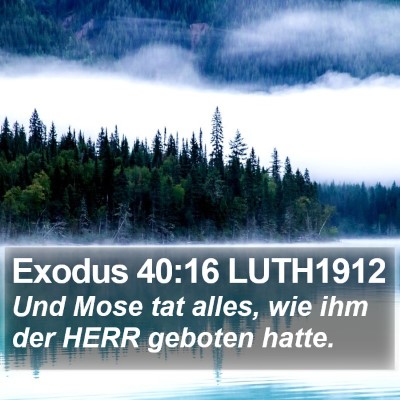Exodus 40:16 LUTH1912 Bible Verse Image