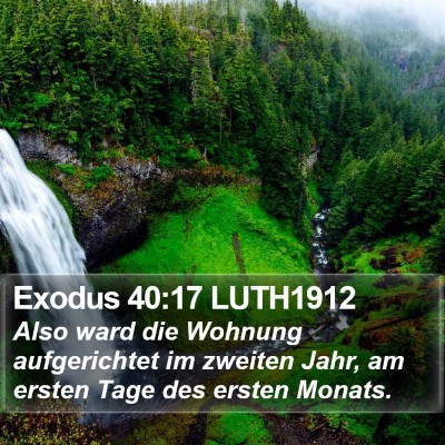 Exodus 40:17 LUTH1912 Bible Verse Image