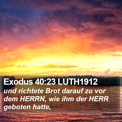 Exodus 40:23 LUTH1912 Bible Verse Image