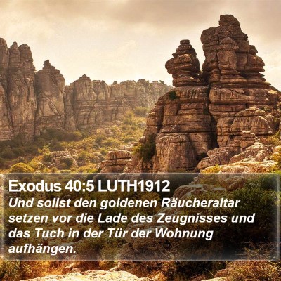 Exodus 40:5 LUTH1912 Bible Verse Image
