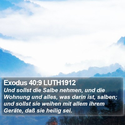 Exodus 40:9 LUTH1912 Bible Verse Image