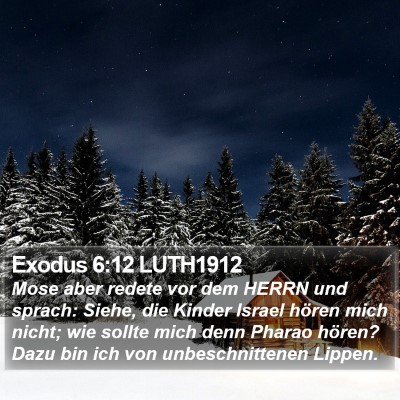 Exodus 6:12 LUTH1912 Bible Verse Image