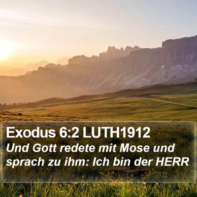 Exodus 6:2 LUTH1912 Bible Verse Image
