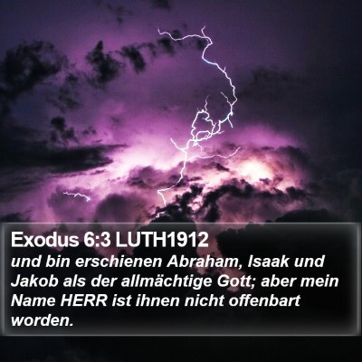 Exodus 6:3 LUTH1912 Bible Verse Image