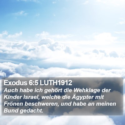 Exodus 6:5 LUTH1912 Bible Verse Image