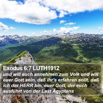 Exodus 6:7 LUTH1912 Bible Verse Image