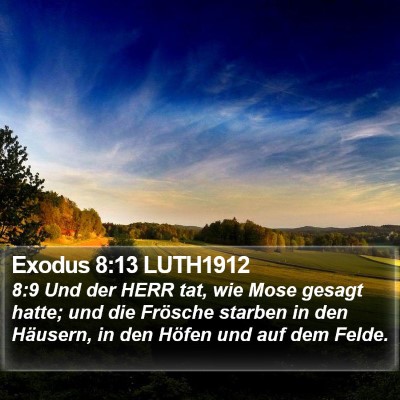 Exodus 8:13 LUTH1912 Bible Verse Image