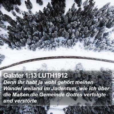Galater 1:13 LUTH1912 Bible Verse Image