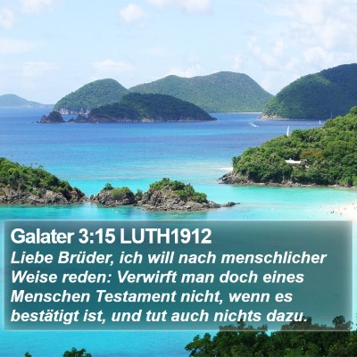 Galater 3:15 LUTH1912 Bible Verse Image
