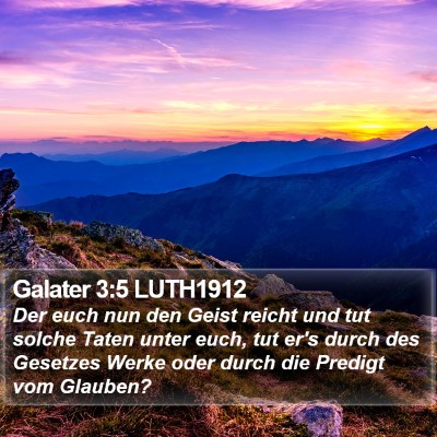 Galater 3:5 LUTH1912 Bible Verse Image