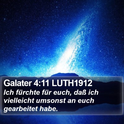 Galater 4:11 LUTH1912 Bible Verse Image